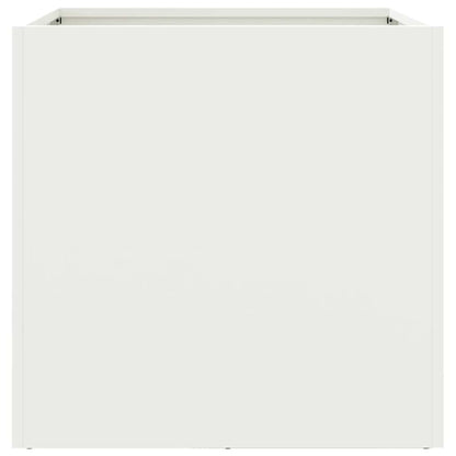 Fioriere 2 pz Bianche 49x47x46 cm in Acciaio