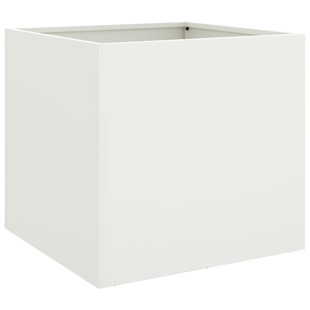 Fioriere 2 pz Bianche 49x47x46 cm in Acciaio