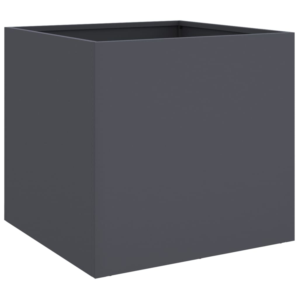 Fioriere 2 pz Antracite 49x47x46 cm Acciaio