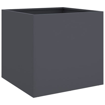 Fioriere 2 pz Antracite 49x47x46 cm Acciaio
