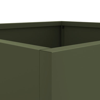 Fioriera Verde Oliva 49x47x46 cm in Acciaio