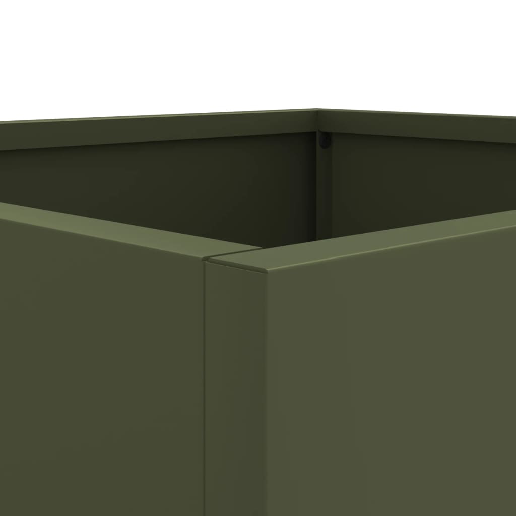 Planters 2pcs Olive Green 49x47x46 cm Cold Rolled Steel