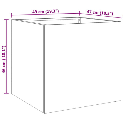 Fioriera Argento 49x47x46 cm in Acciaio Inox