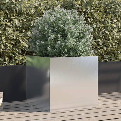 Fioriera Argento 49x47x46 cm in Acciaio Inox