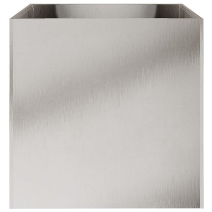 Fioriere 2 pz Argento 49x47x46 cm in Acciaio Inox