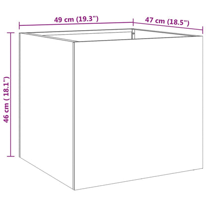 Fioriere 2 pz Argento 49x47x46 cm in Acciaio Inox