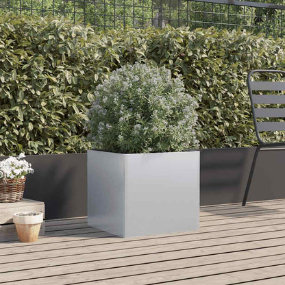 Fioriera Argento 49x47x46 cm in Acciaio Zincato