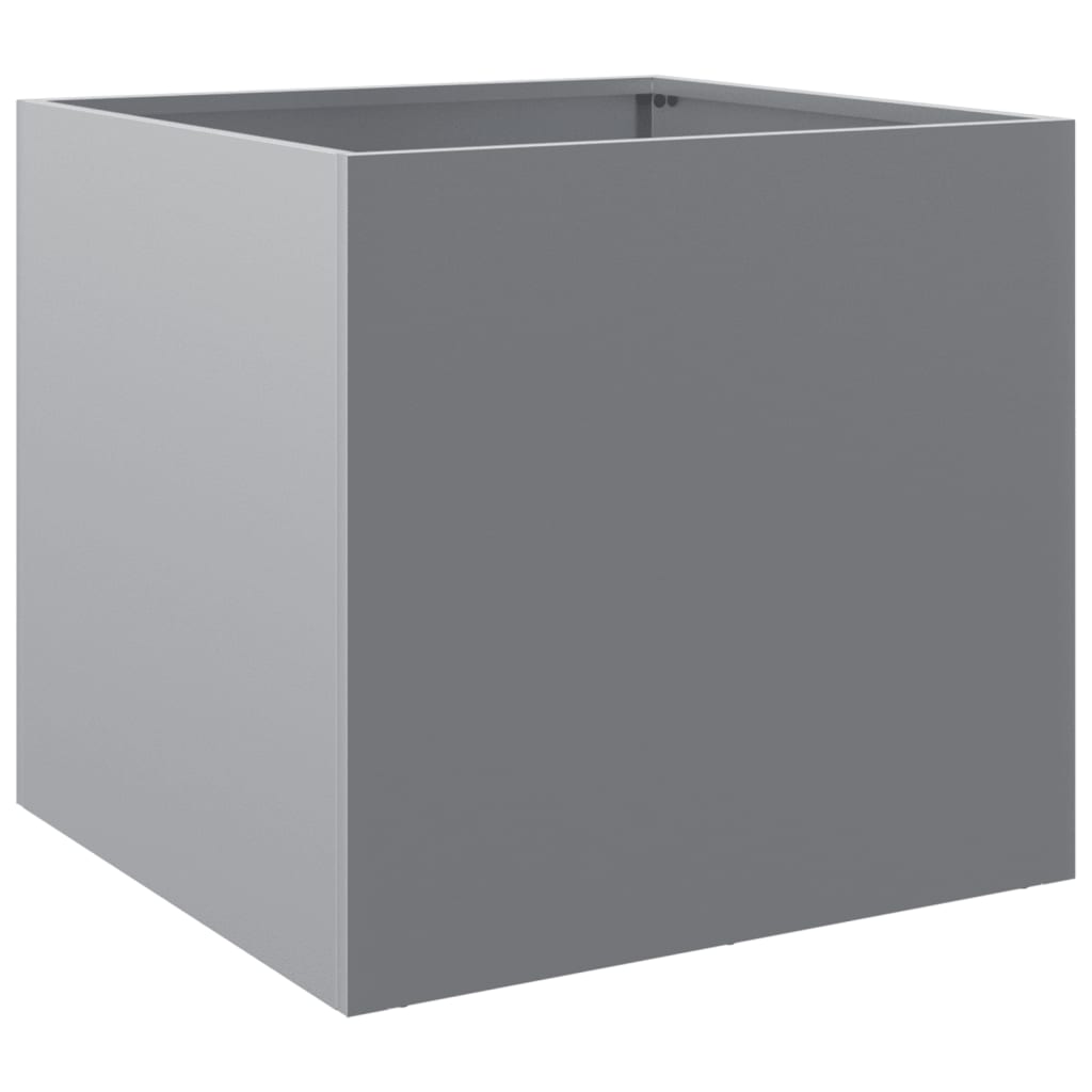 Silver planter 49x47x46 cm in galvanized steel