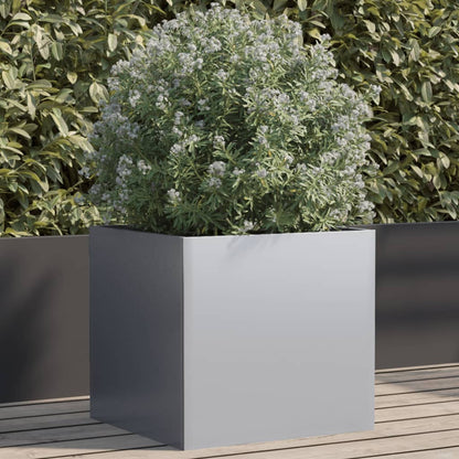 Silver planter 49x47x46 cm in galvanized steel