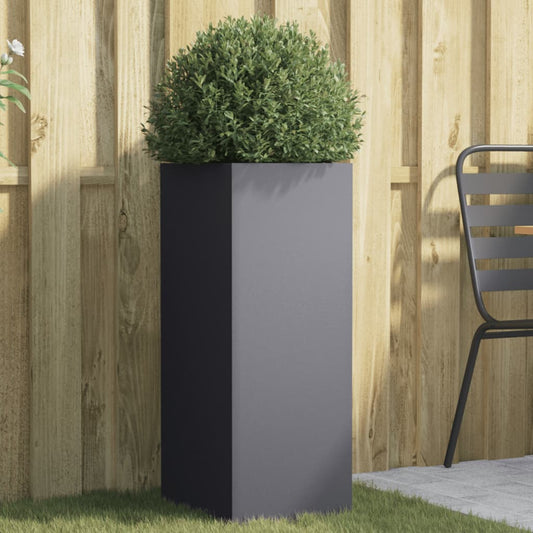 Anthracite Planter 32x29x75 cm in Cold Rolled Steel