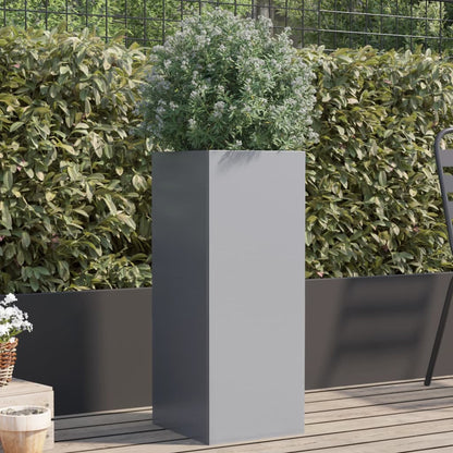 Silver planter 32x29x75 cm in galvanized steel