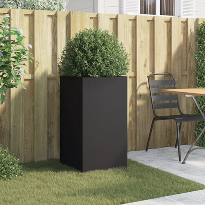 Black Planter 42x38x75 cm in Cold Rolled Steel