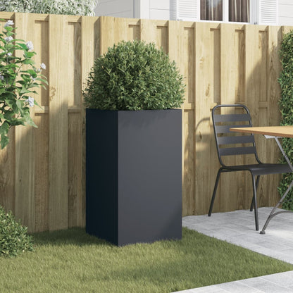 Anthracite Planter 42x38x75 cm in Cold Rolled Steel
