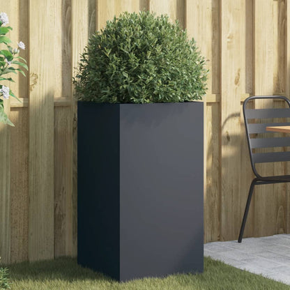 Anthracite Planter 42x38x75 cm in Cold Rolled Steel