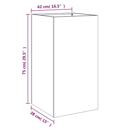 Fioriera Argento 42x38x75 cm in Acciaio Inox