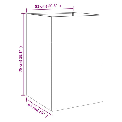 White Planter 52x48x75 cm in Cold Rolled Steel