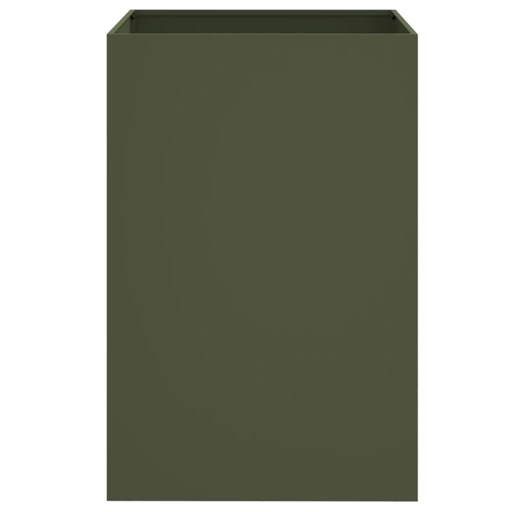 Olive Green Planter 52x48x75 cm in Cold Rolled Steel