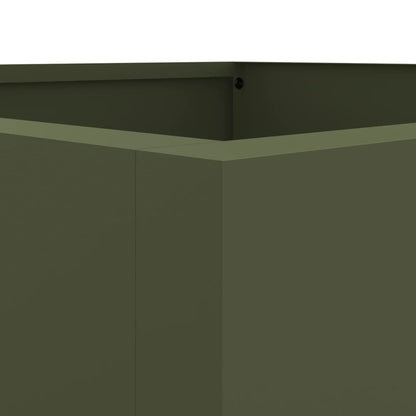 Olive Green Planter 52x48x75 cm in Cold Rolled Steel