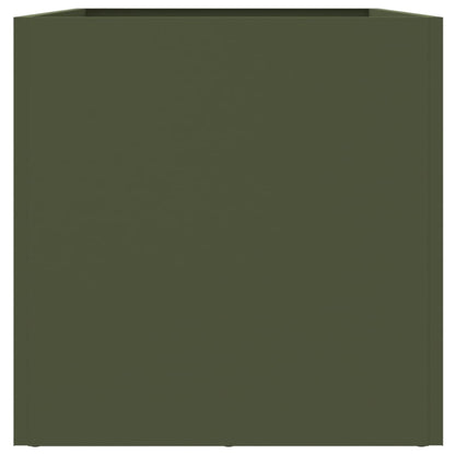 Fioriera Verde Oliva 62x30x29 cm in Acciaio