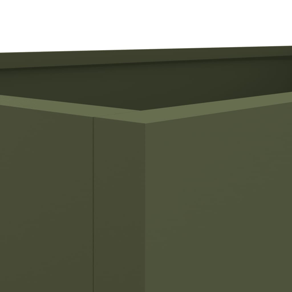 Olive Green Planter 62x30x29 cm in Cold Rolled Steel