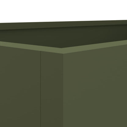 Fioriera Verde Oliva 62x30x29 cm in Acciaio