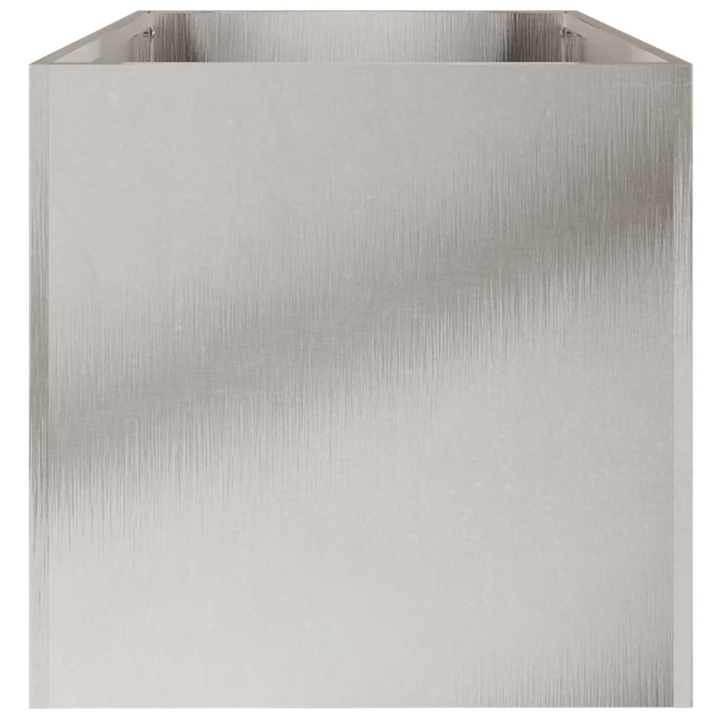 Fioriera Argento 62x30x29 cm in Acciaio Inox