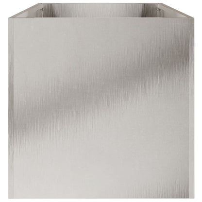 Fioriera Argento 62x30x29 cm in Acciaio Inox