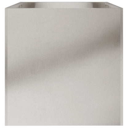 Fioriera Argento 62x40x39 cm in Acciaio Inox