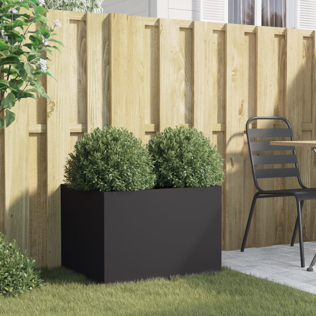 Fioriera Nera 62x47x46 cm in Acciaio