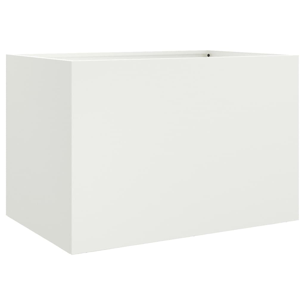 White Planter 62x47x46 cm in Cold Rolled Steel