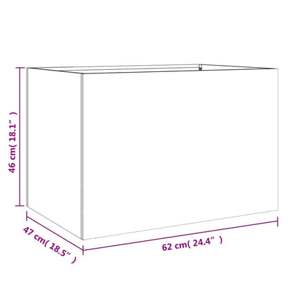Fioriera Bianca 62x47x46 cm in Acciaio