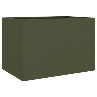 Fioriera Verde Oliva 62x47x46 cm in Acciaio
