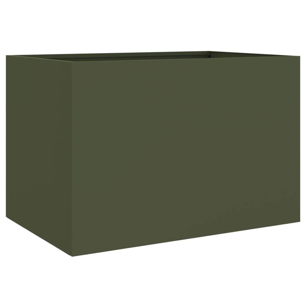 Fioriera Verde Oliva 62x47x46 cm in Acciaio