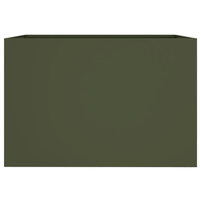 Fioriera Verde Oliva 62x47x46 cm in Acciaio