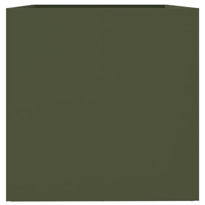 Fioriera Verde Oliva 62x47x46 cm in Acciaio
