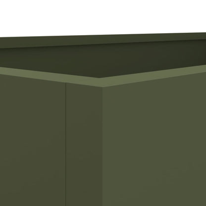 Fioriera Verde Oliva 62x47x46 cm in Acciaio