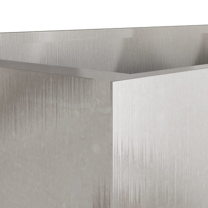 Fioriera Argento 62x47x46 cm in Acciaio Inox