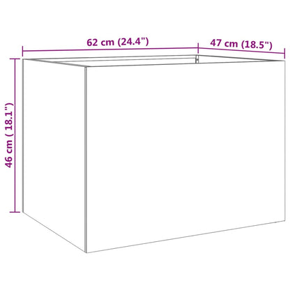 Fioriera Argento 62x47x46 cm in Acciaio Inox