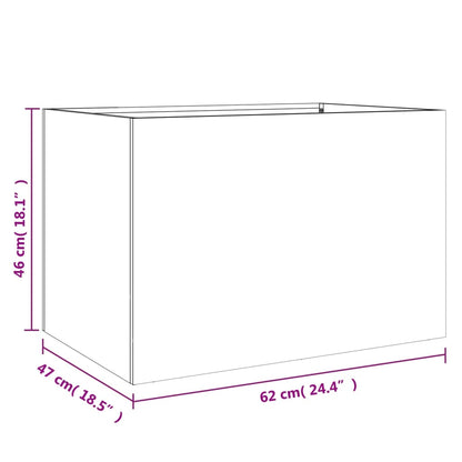 Fioriera Argento 62x47x46 cm in Acciaio Zincato