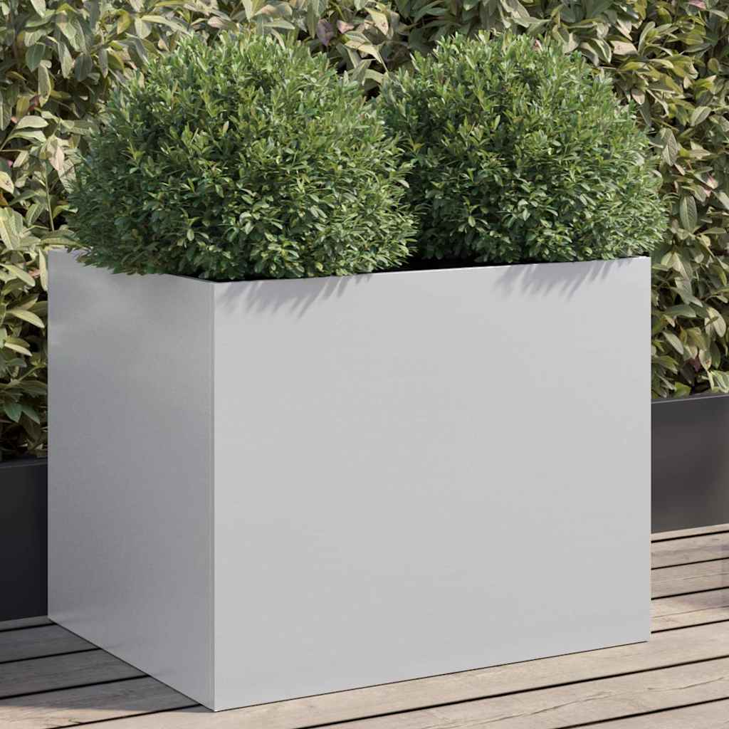 Fioriera Argento 62x47x46 cm in Acciaio Zincato