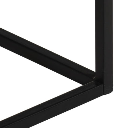 Tavolo Consolle 110x30x75cm Legno Massello Mango Grezzo e Ferro | homemem39