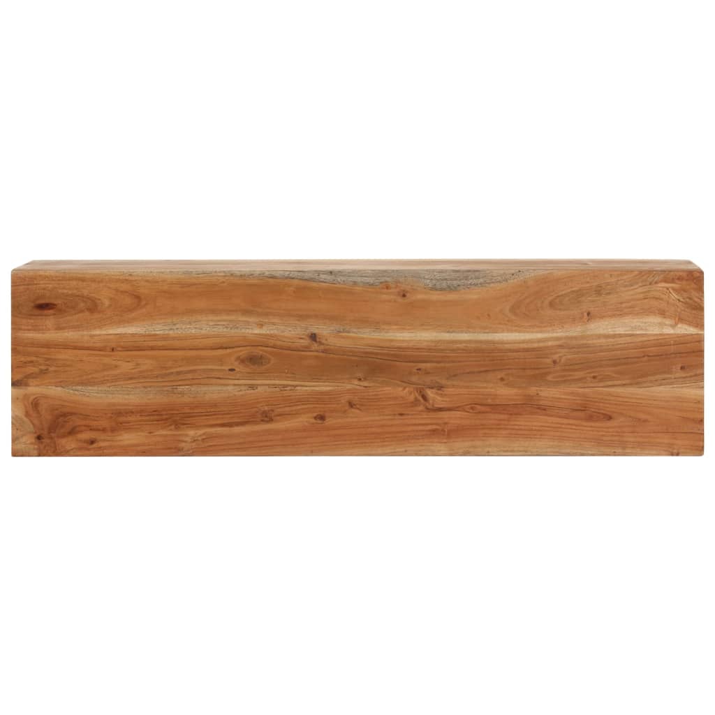 Tavolo Consolle 110x30x75cm in Legno Massello di Acacia e Ferro