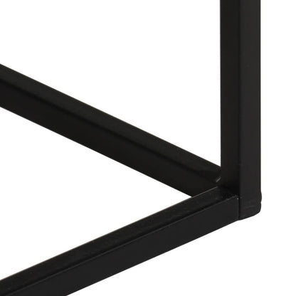 Tavolo Consolle 110x30x75cm in Legno Massello di Acacia e Ferro