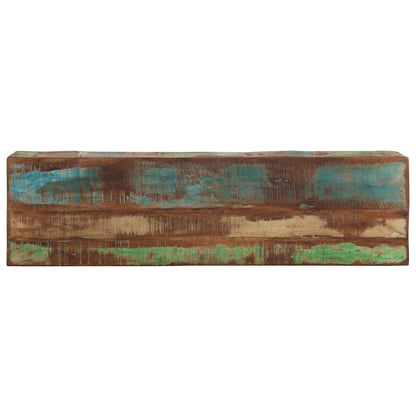 Tavolo Consolle 110x30x75cm Legno Massello di Recupero e Ferro