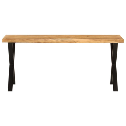 Panca con Bordi Vivi 105 cm in Legno Massello di Acacia