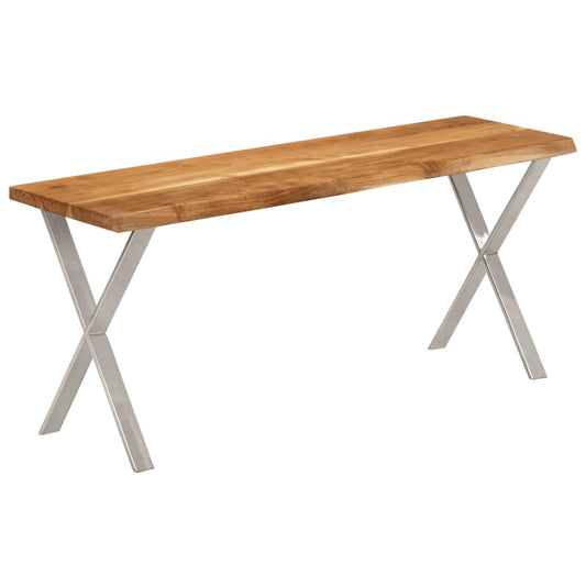 Bench with Sharp Edges 105 cm in Solid Acacia Wood