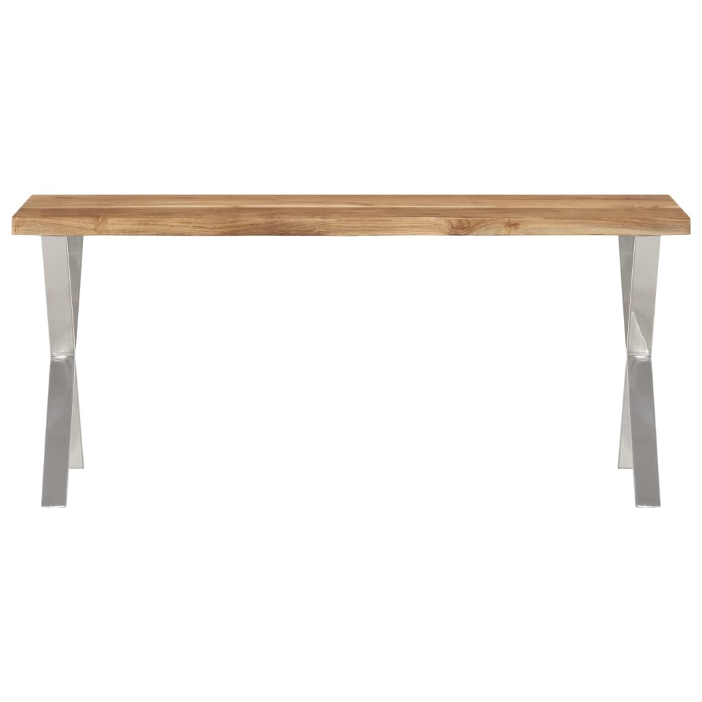 Bench with Sharp Edges 105 cm in Solid Acacia Wood