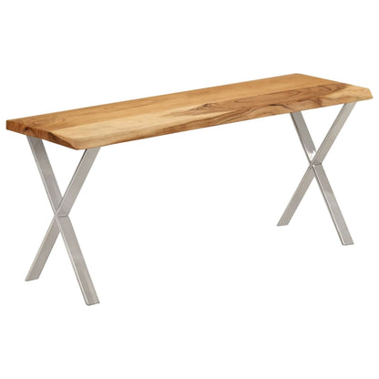 Bench with Sharp Edges 105 cm in Solid Acacia Wood