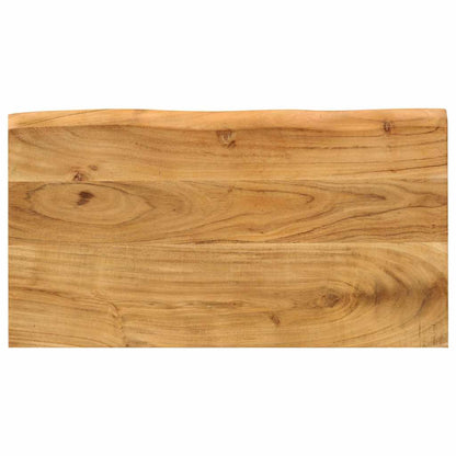 Tavolini a Incastro 3 pz Bordi Vivi in Legno Massello di Acacia | homemem39
