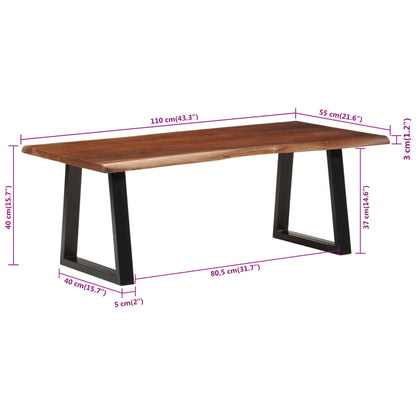 Tavolino ambra 110x55x40 cm in Legno Massello di Acacia | homemem39
